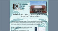 Desktop Screenshot of bradentonsurgerycenter.com